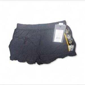 Art Class Charcoal Kids Shorts with Scalloped Hem